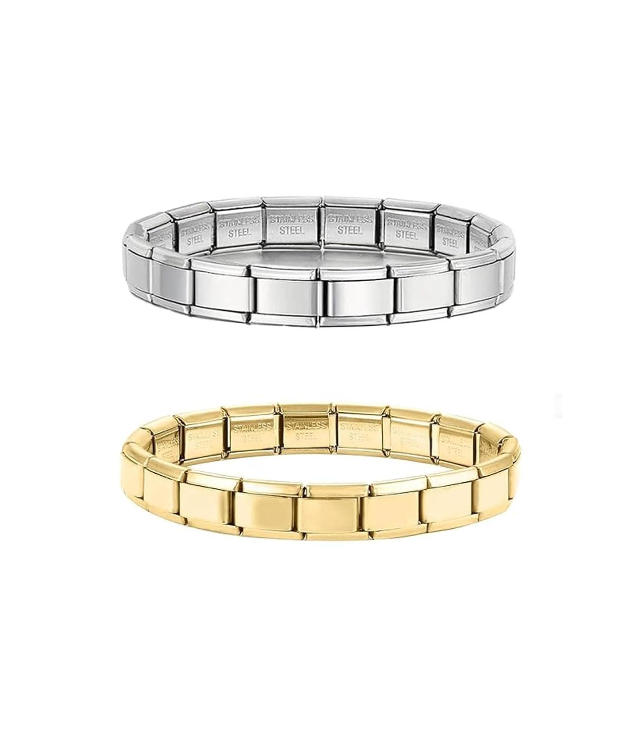 2PCS Italian Charm Bracelet, Fashion Jewelry Set with Silver and Gold Tones, Versatile Accessory for Formal and Casual Wea... - Review, Price and Buying Guide