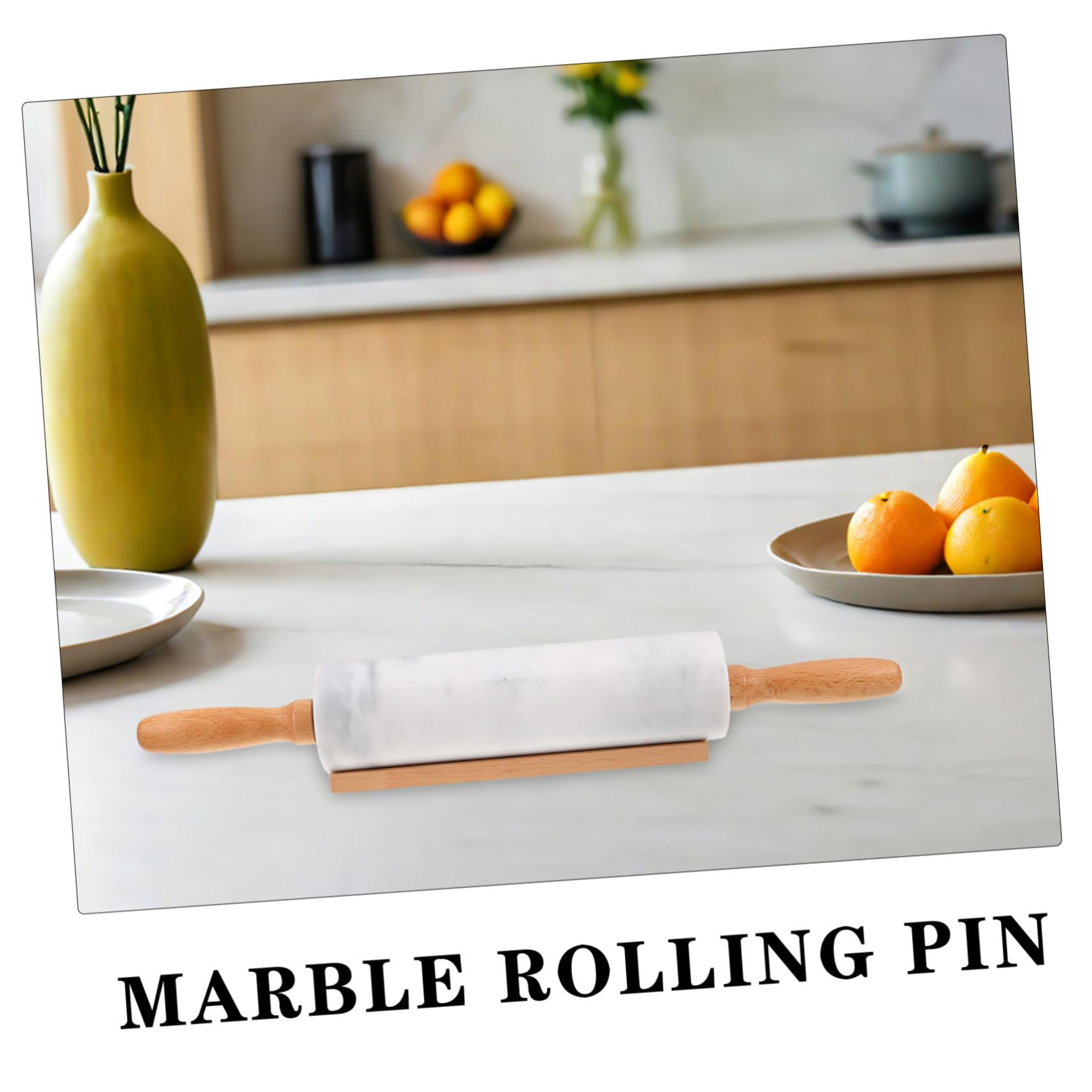3 Piezas Rodillo de Mármol para Pasta Rodillo Antiadherente Ergonómico para Repostería Cocina y Masa Herramienta Versátil para Pizza Galletas y Fondant para Uso Doméstico y