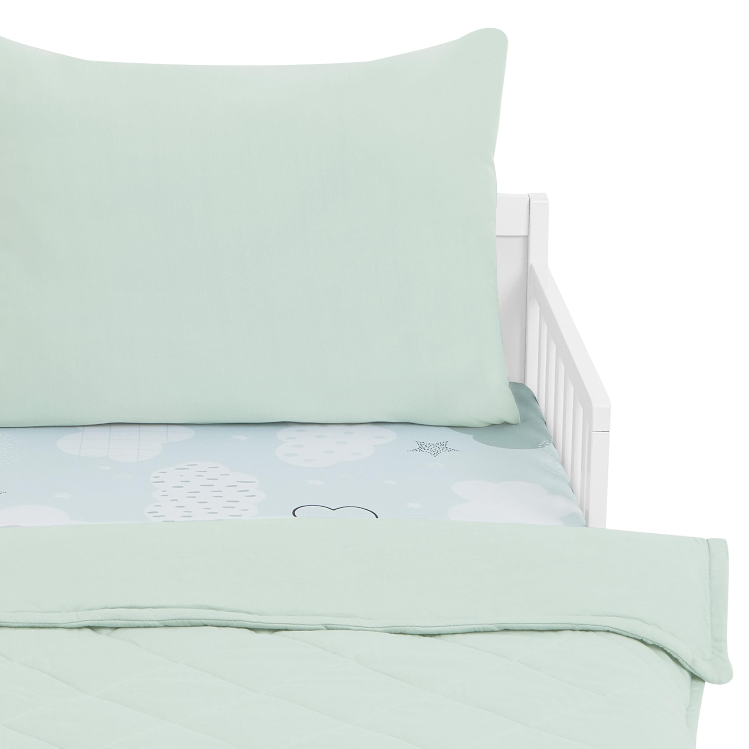 Evolur Dreamer 3 Piece Toddler Bedding Set, Super Soft and Breathable Toddler Bedding, Machine Washable, Includes Fitted Sheet, Comforter and Pillow