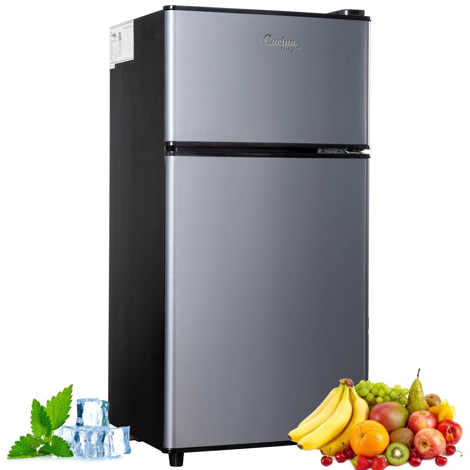 Cucina Magica 80S 2.9 cu ft Compact Fridge Silver