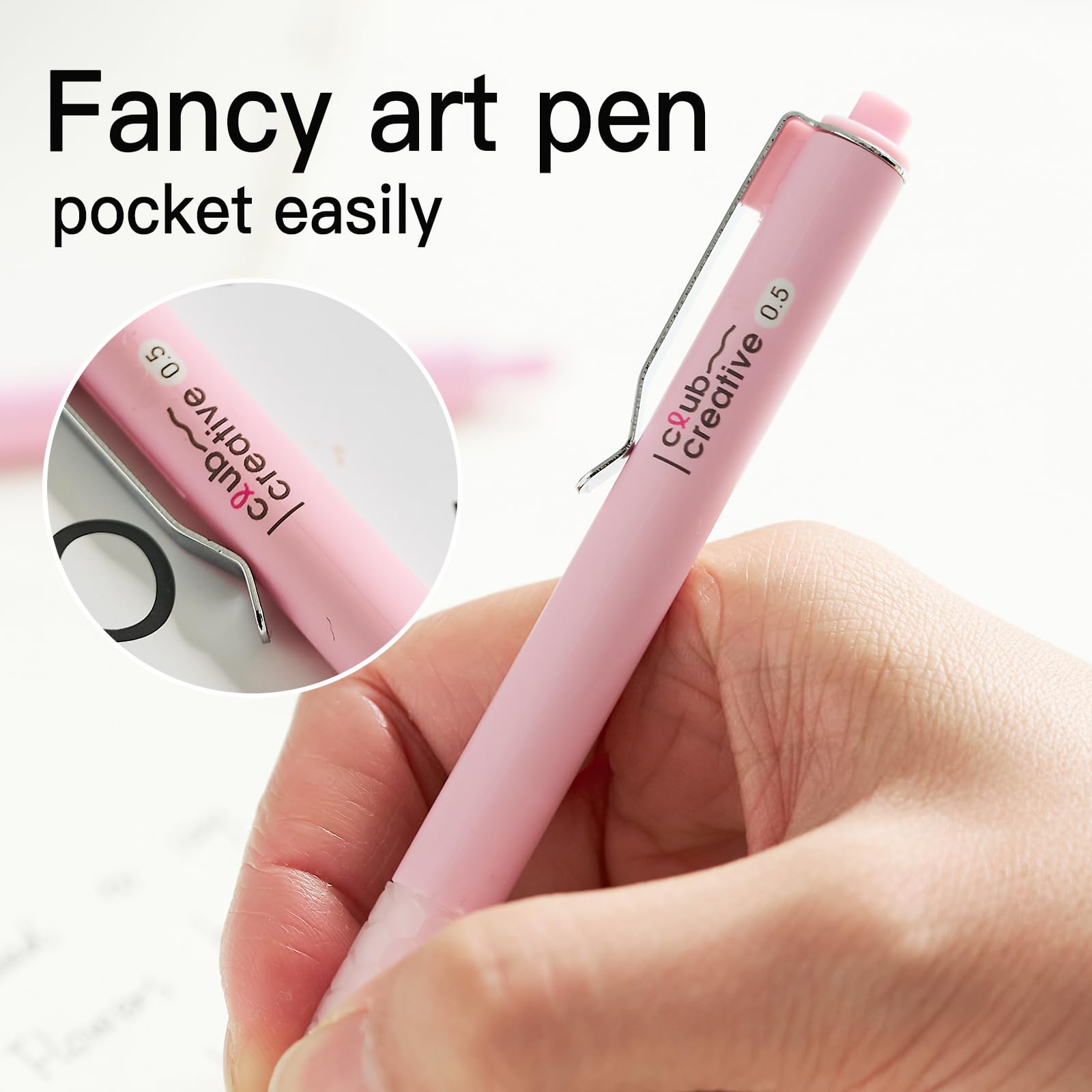 Bolígrafos, bolígrafos de gel, bolígrafos negros de 0.5 mm, bolígrafos de escritura suave de punta fina para mujer, juego de 12 accesorios de escritorio, bolígrafo pastel