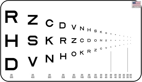 Pocket Near Vision Eye Chart, Runge tradicional
