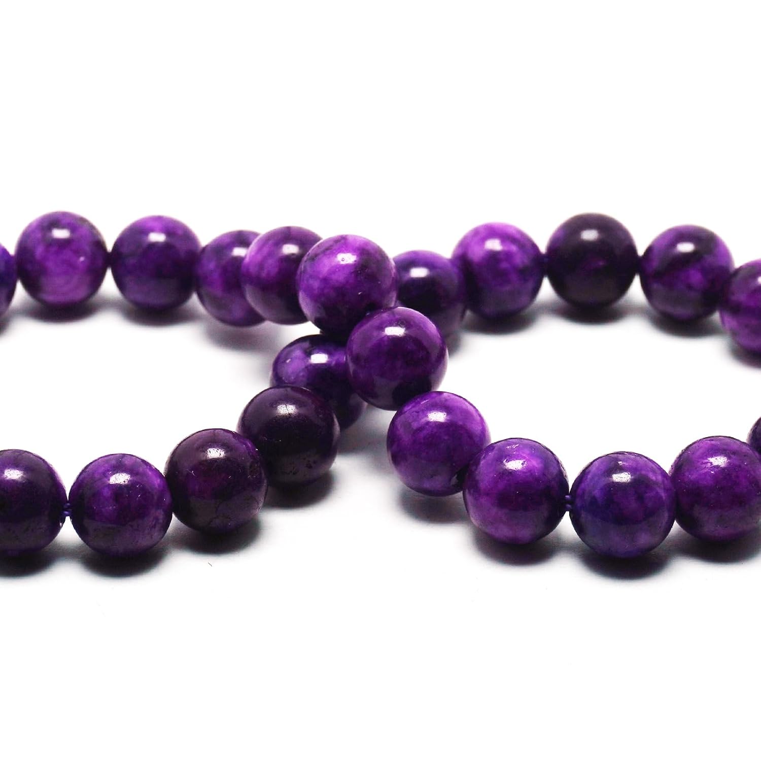 Sugilite Jade Stone Gemstone Round Loose Beads (10mm, 34-37pcs) - Image 2