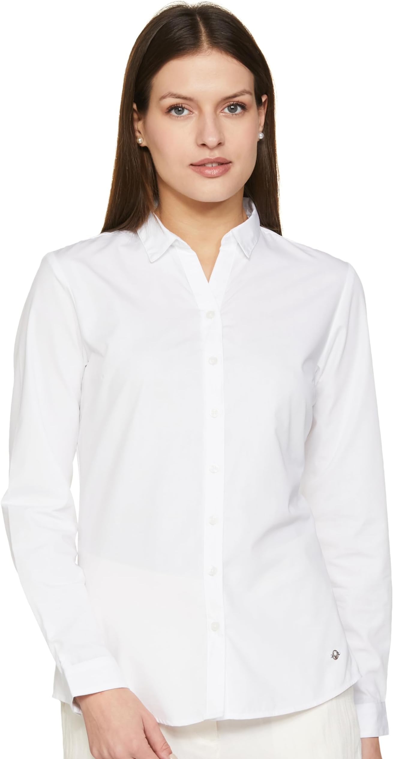 Allen Solly Women's Cotton Solid Classic Fit Shirt
