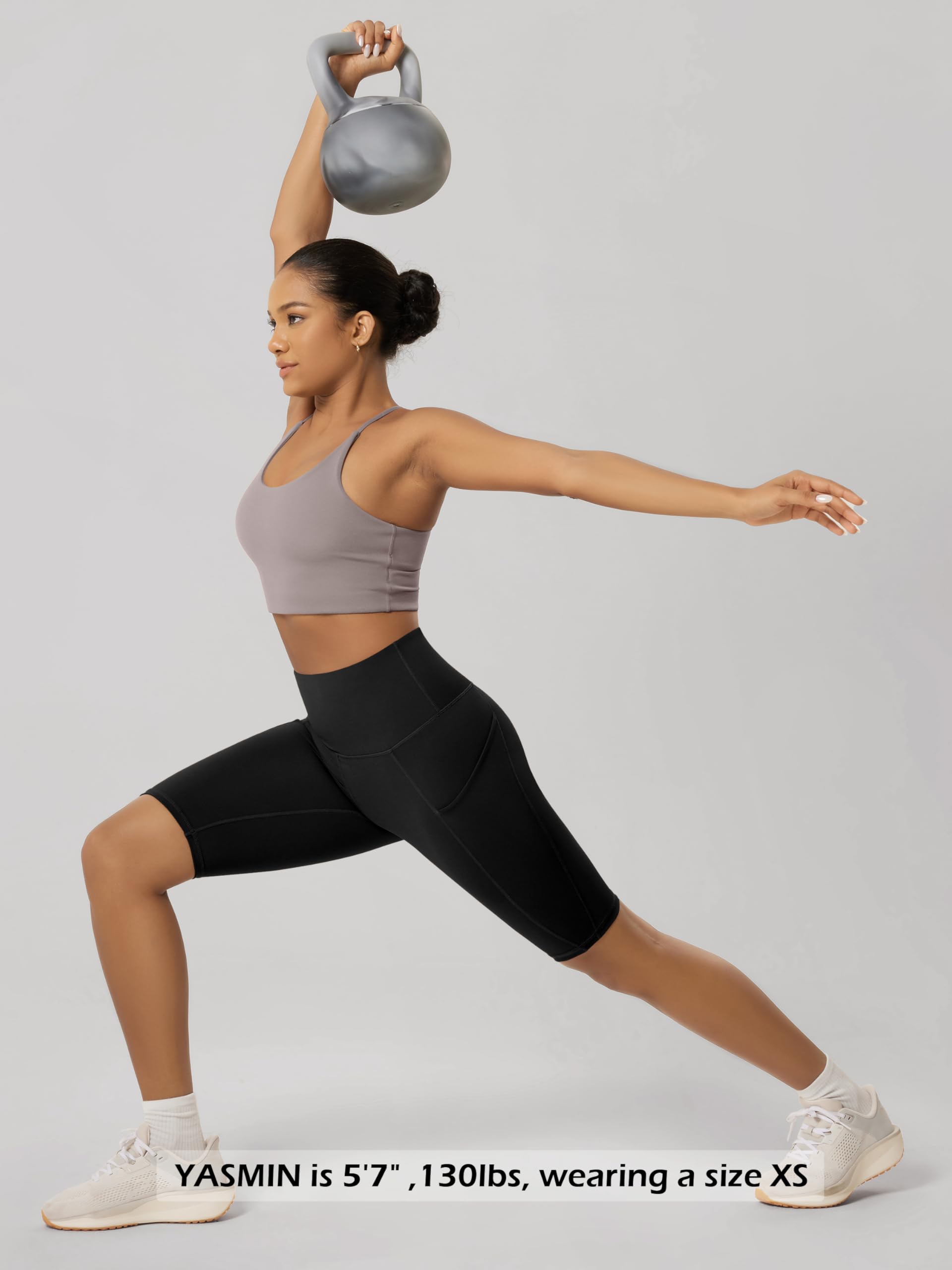 ODODOS Women's Tummy Control Biker Shorts 2.0 with Pockets High Waist Athletic Workout Yoga Shorts-3.5''/ 5"/ 8" / 10" Inseam - 5