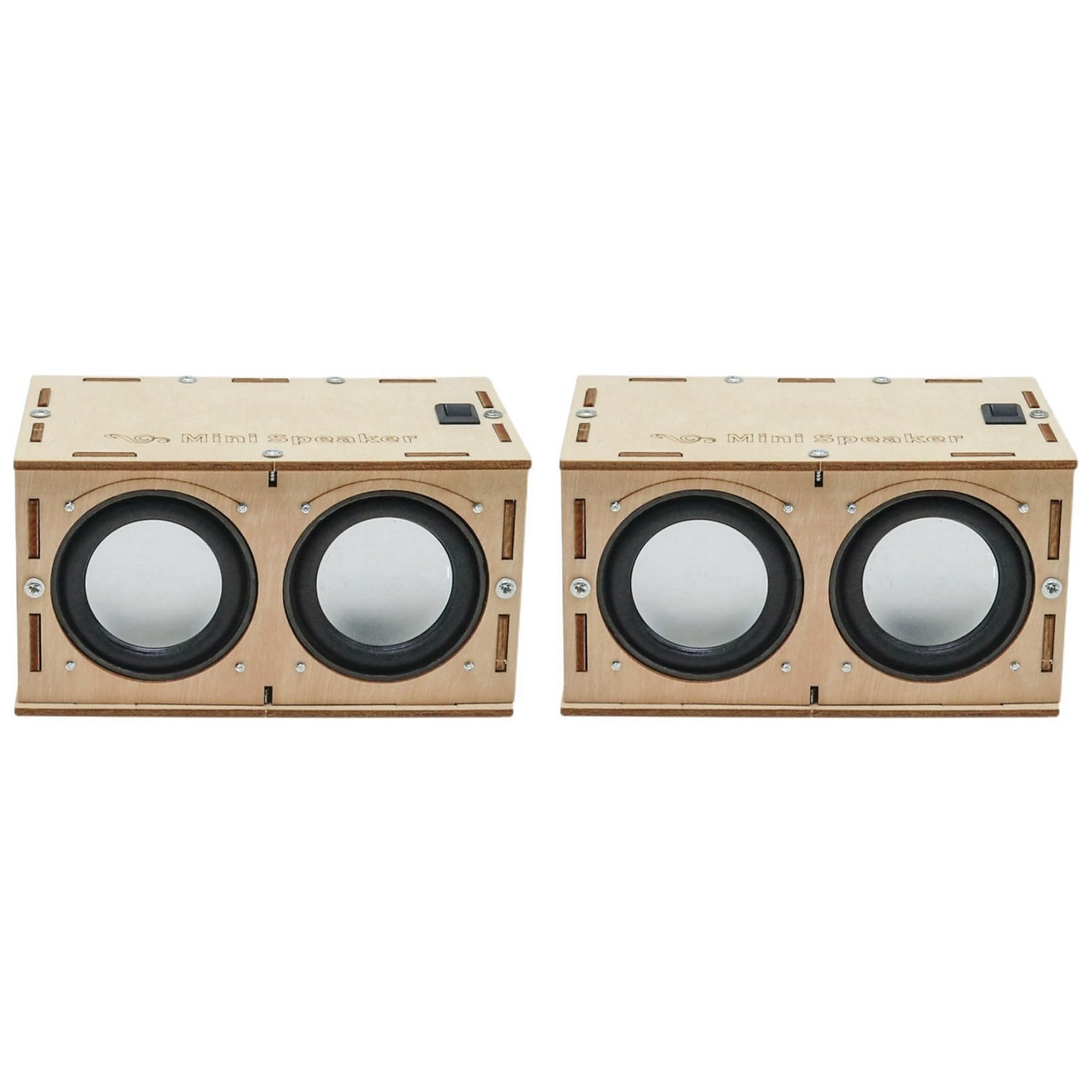 Jnchdghwa Photo Color 2X Diy Bluetooth Speaker Box Kit Electronic Sound Amplifier Builds Your Own Portable Wood Case Bluetooth Speaker Sound