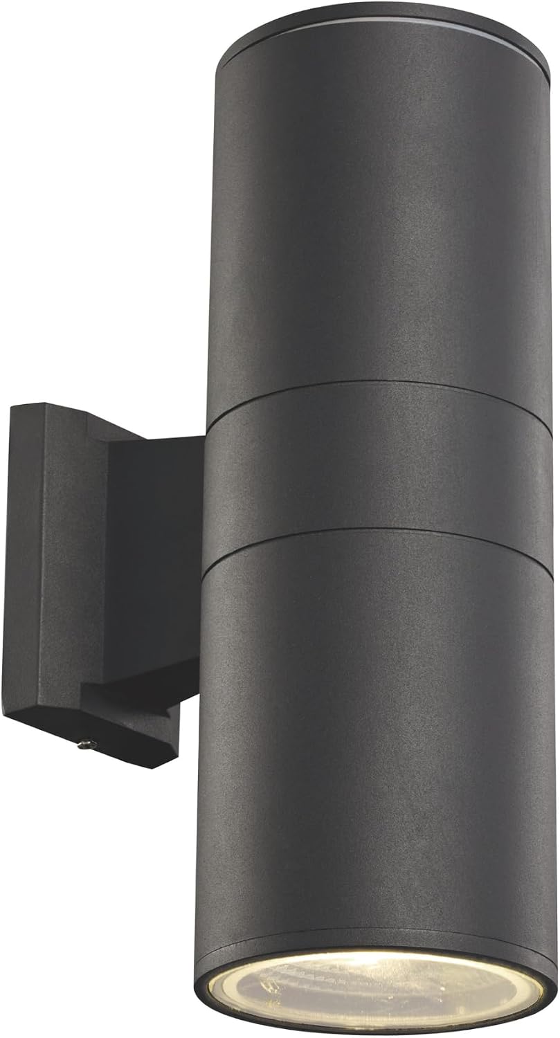 Asher Hamilton AHODW-503BK 10 Inch Axis Outdoor Wall Light | Integrated LED 8 Watt | 636 Lumens | Dimmable 3000K | Wet Rated for Outdoor Use | Modern Exterior Wall Fixture | Black Finish
