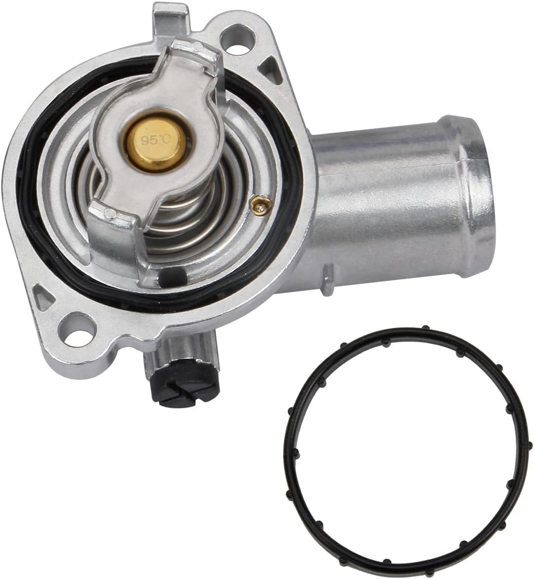 Aluminum Engine Coolant Thermostat Housing Assembly Compatible with 2011-2022 Dodge RAM Chrysler Vehicles 200 Town & Country Avenger Grand Caravan Cherokee 3.2L 3.6L V6