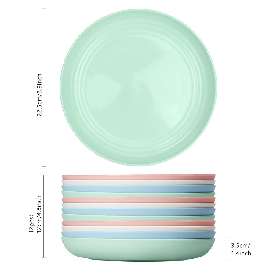 Amazon.co.jp: YTCYKJ 23cm 麦わら皿 プラスチック皿 食洗機対応