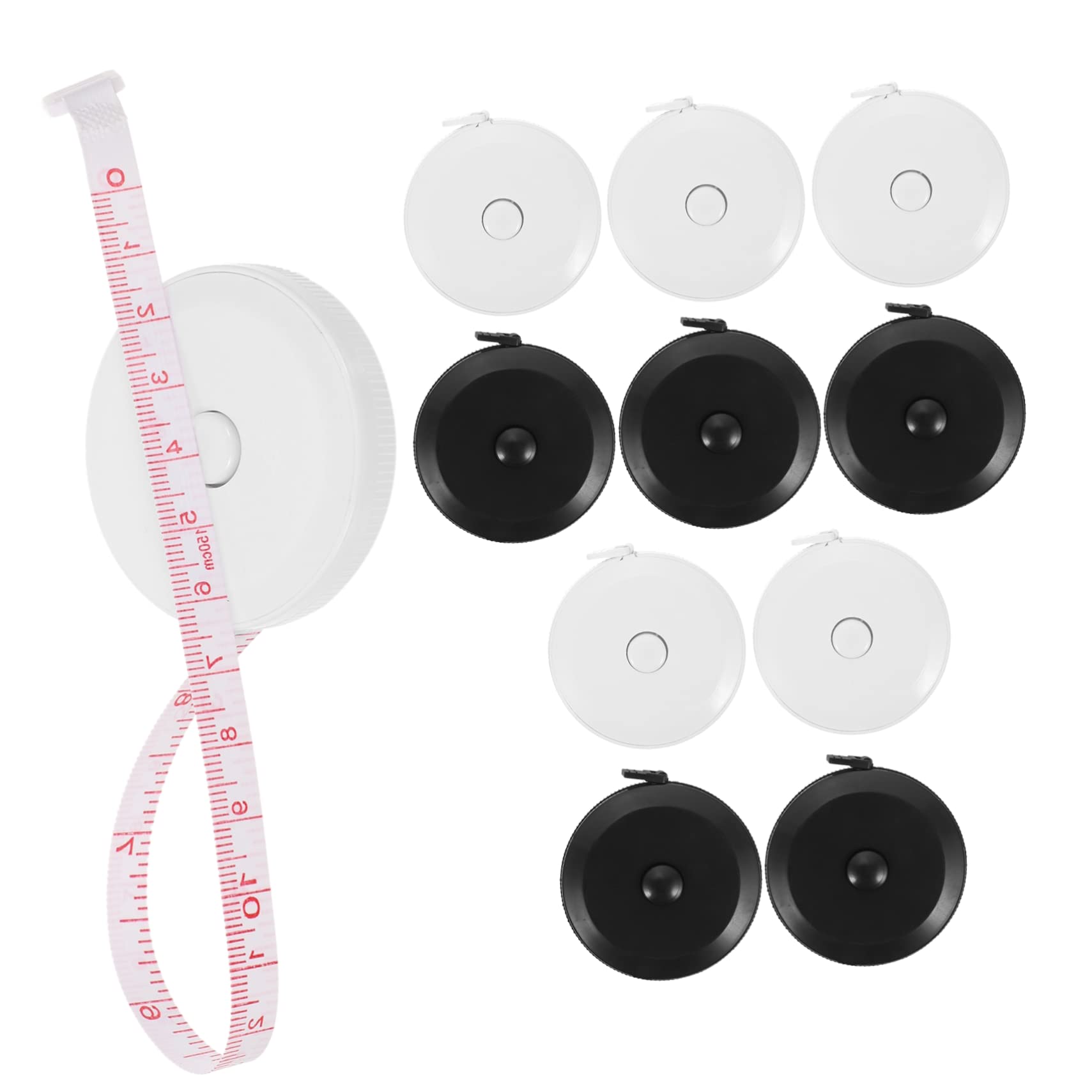 Balacoo 10pcs Retractable Measuring Tape Soft Body Tape Sewing Tool Mini Measure Perfect for Seamstresses