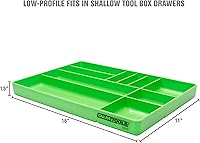 Vista 4 de OEMTOOLS 22213 Bandeja Organizadora de Caja de Herramientas – Organizador de Cajón de 10 Compartimentos para Piezas, Pernos y Herramientas Pequeñas