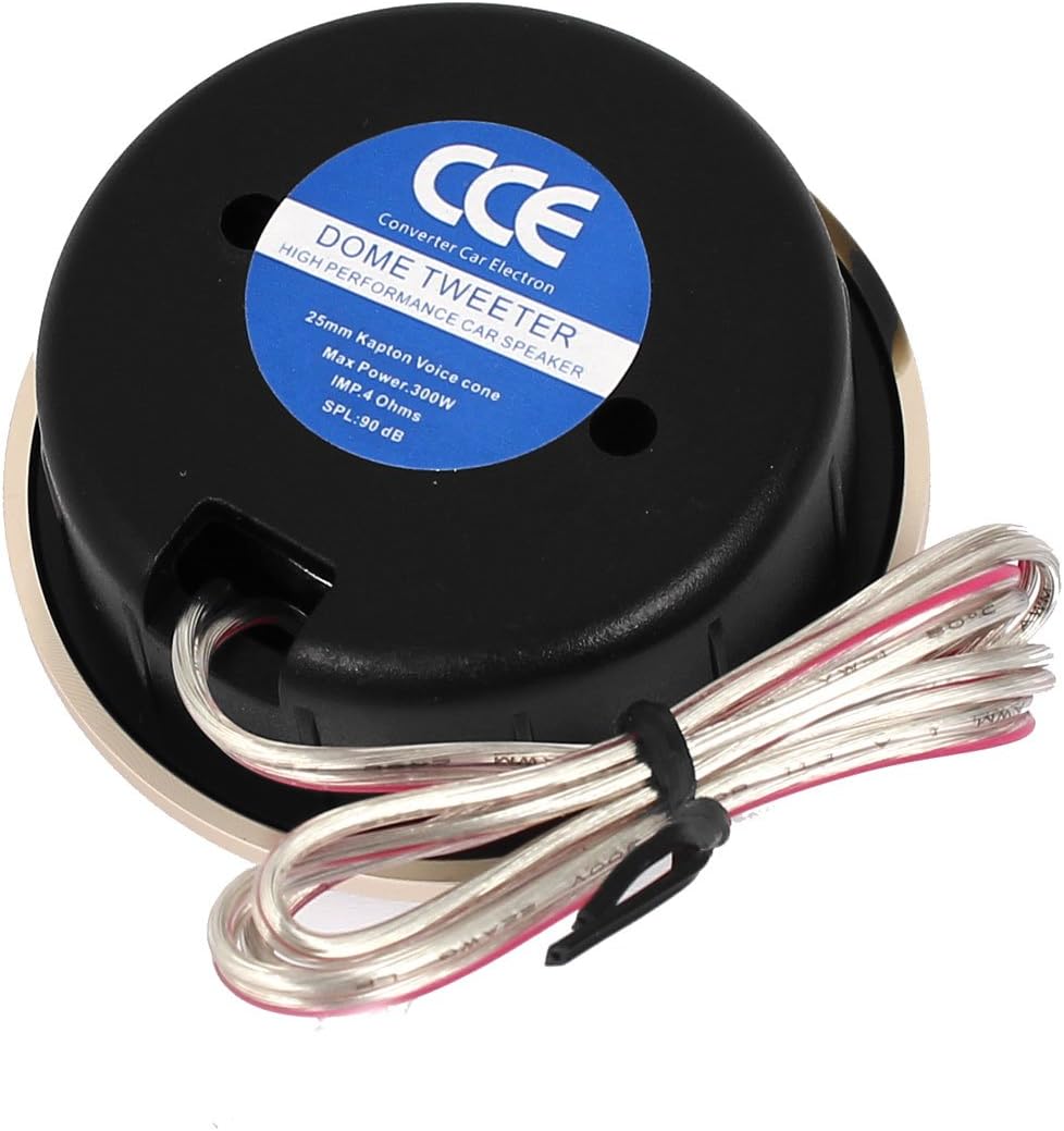 2 Pcs Silver Tone 2.4" Metal Loud Speaker Dome Tweeter 300W for Car