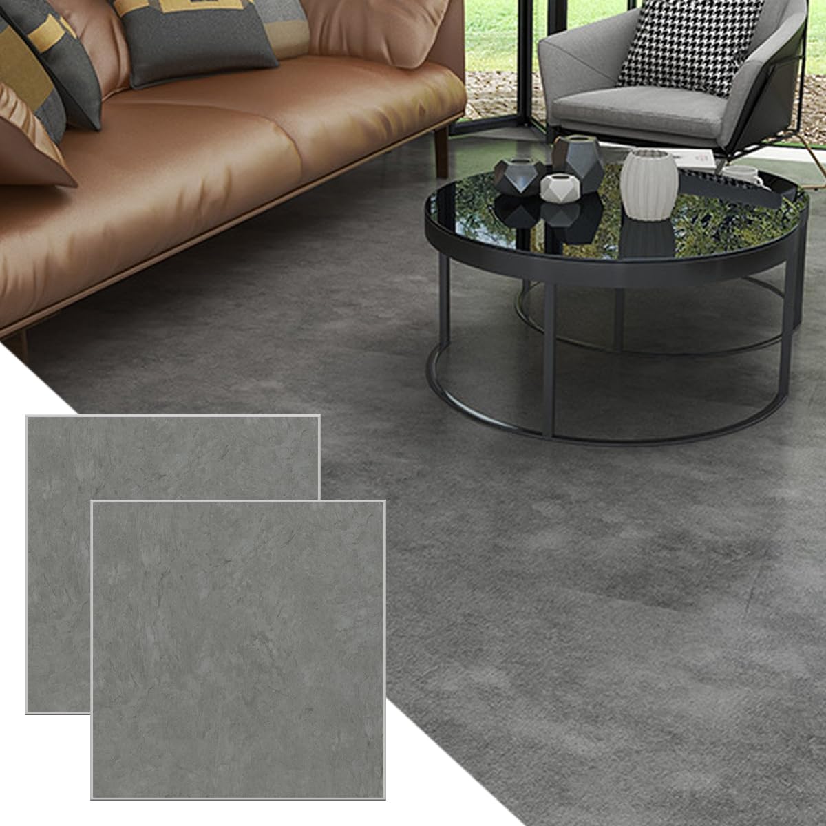 Amazon | フロアタイル 大理石 フローリングタイル 【96枚入約12畳分