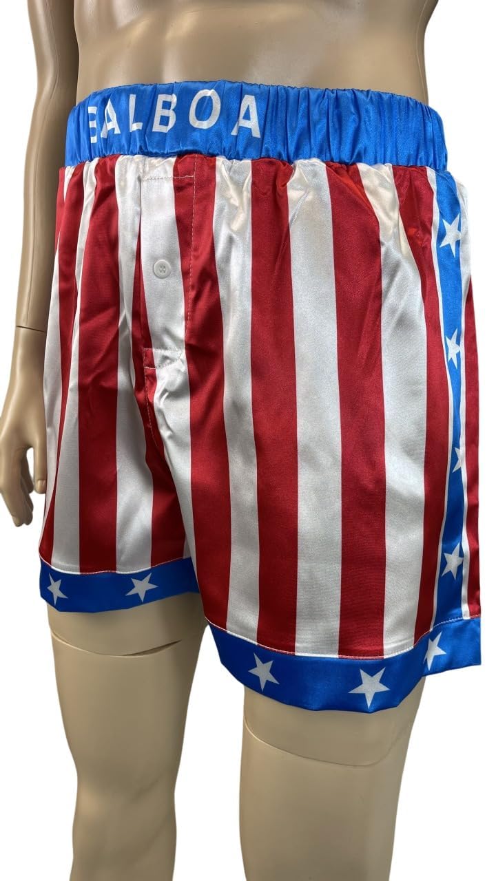 Balboa Short de boxe Motif drapeau américain Apollo Creed