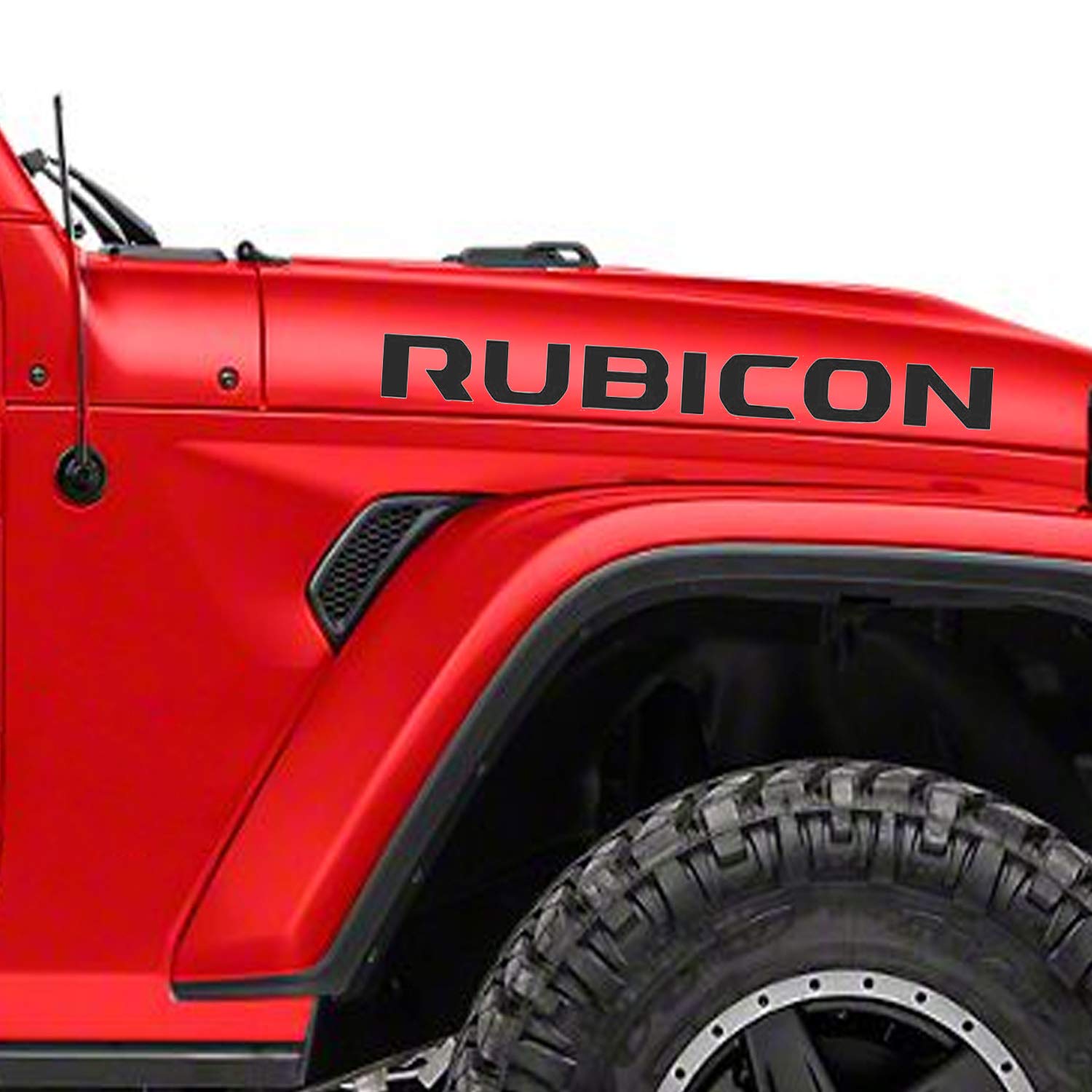 Buy Jeep Wrangler Rubicon New Logo Vinyl Hood Decal Emblem 1 Pair