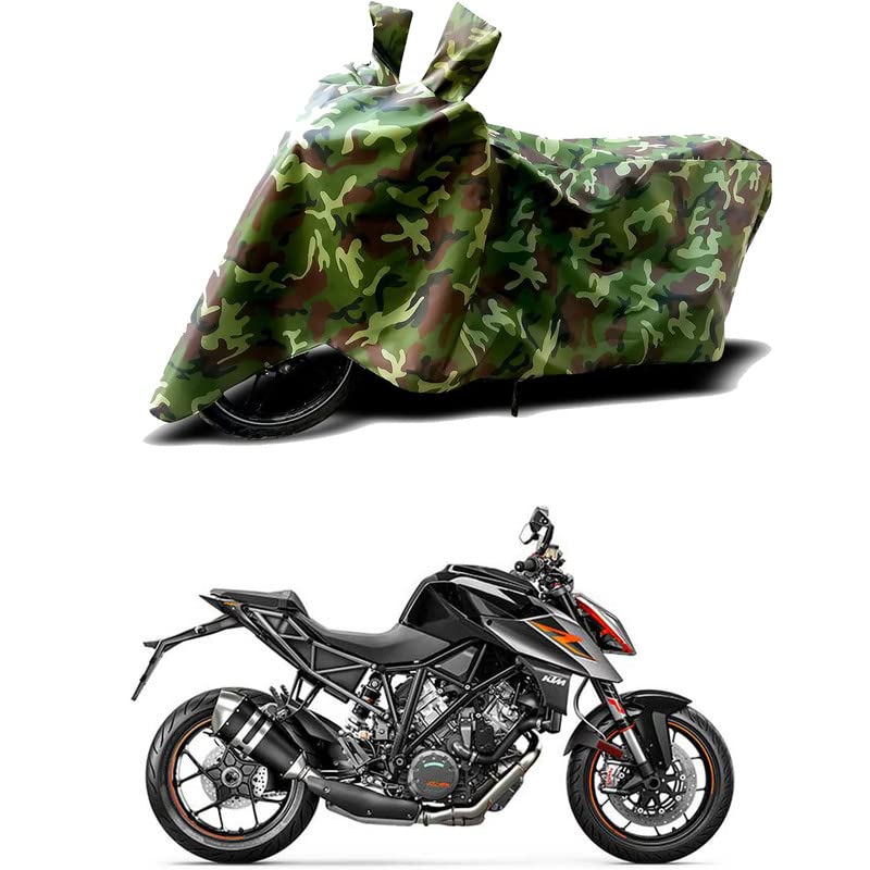 Image of 100% Water Resistant Bike Scooty Two Wheeler Body Cover Compatible for KTM 1290 Super Duke R /UV-Rays /Heat Protection /Birds Dropping /Scratchproof /Dust Proof /Waterproof /All Varient[Green MJ]