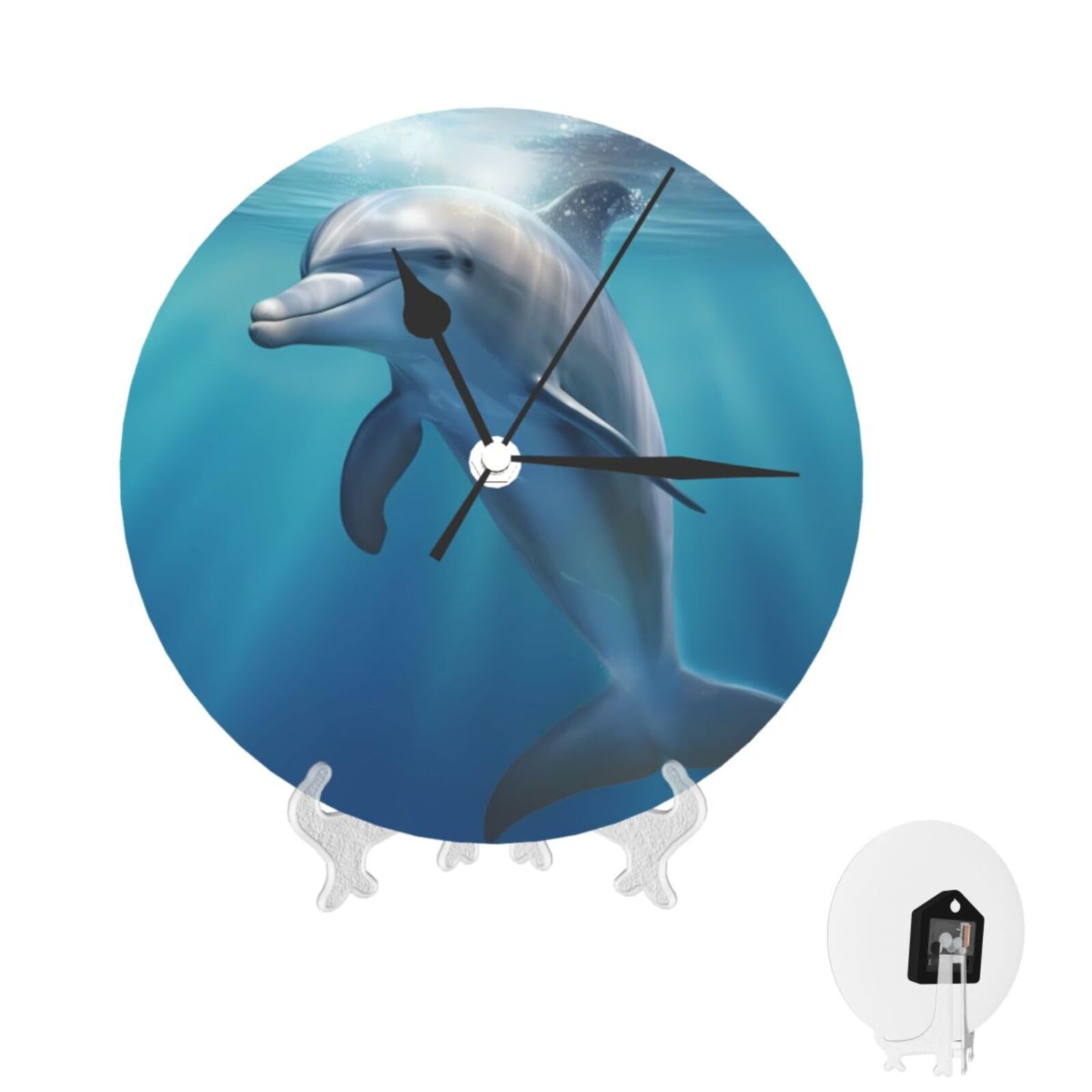 Horloge murale le dauphin silencieuse pour optimiser le calme du bureau