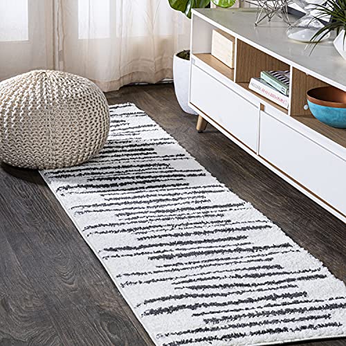 Tapete geométrico Petra Stripe 2x8, poliéster