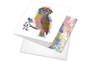 Owl Birthday Card - Rainbow Wildlife Fun Kids Notecard