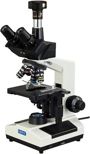 Miniatura 2 de OMAX 40X-2500X - Microscopio LED trinocular compuesto de laboratorio con cámara digital de 9 MP