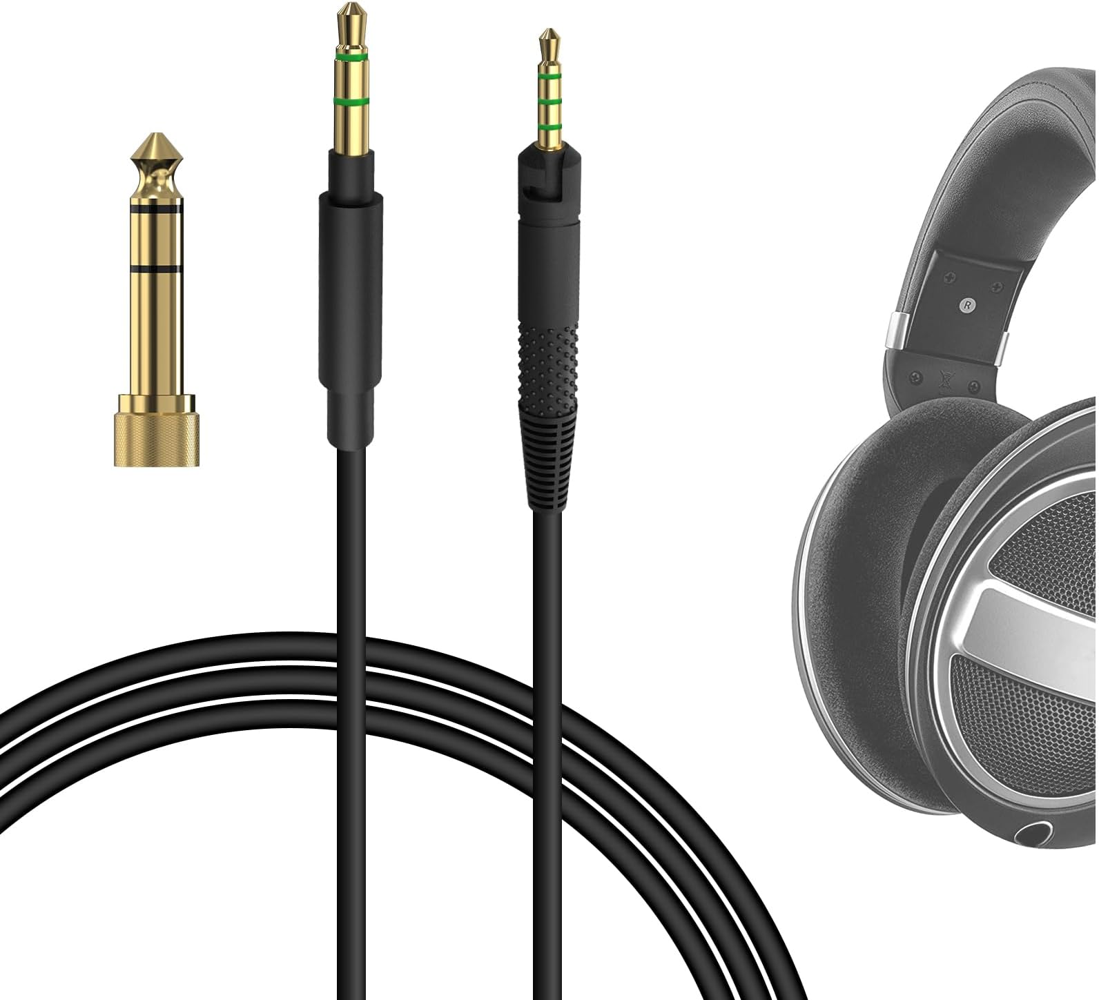 Audio Cable Compatible with Sennheiser HD 620S/599/599SE/ 598/598SE/560S/ 400PRO/579/569/ 550/505 Headphones, 3.5mm to 2.5mm Replacement Stereo Cord (5.6ft/1.7m)