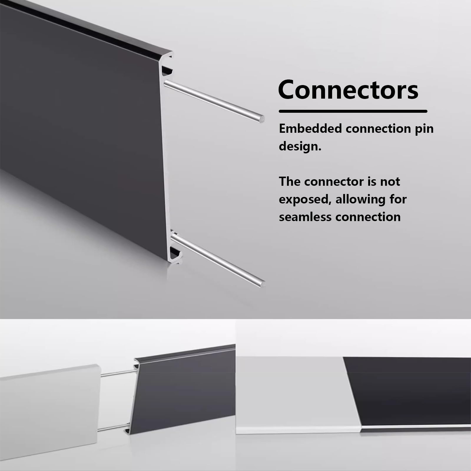 Aluminiowa wąska szyna sufitowa, podwójne szyny szynowe do dzielenia pokoju, salonu, łazienki, sypialni, białe, 155 cm i Slish Solut