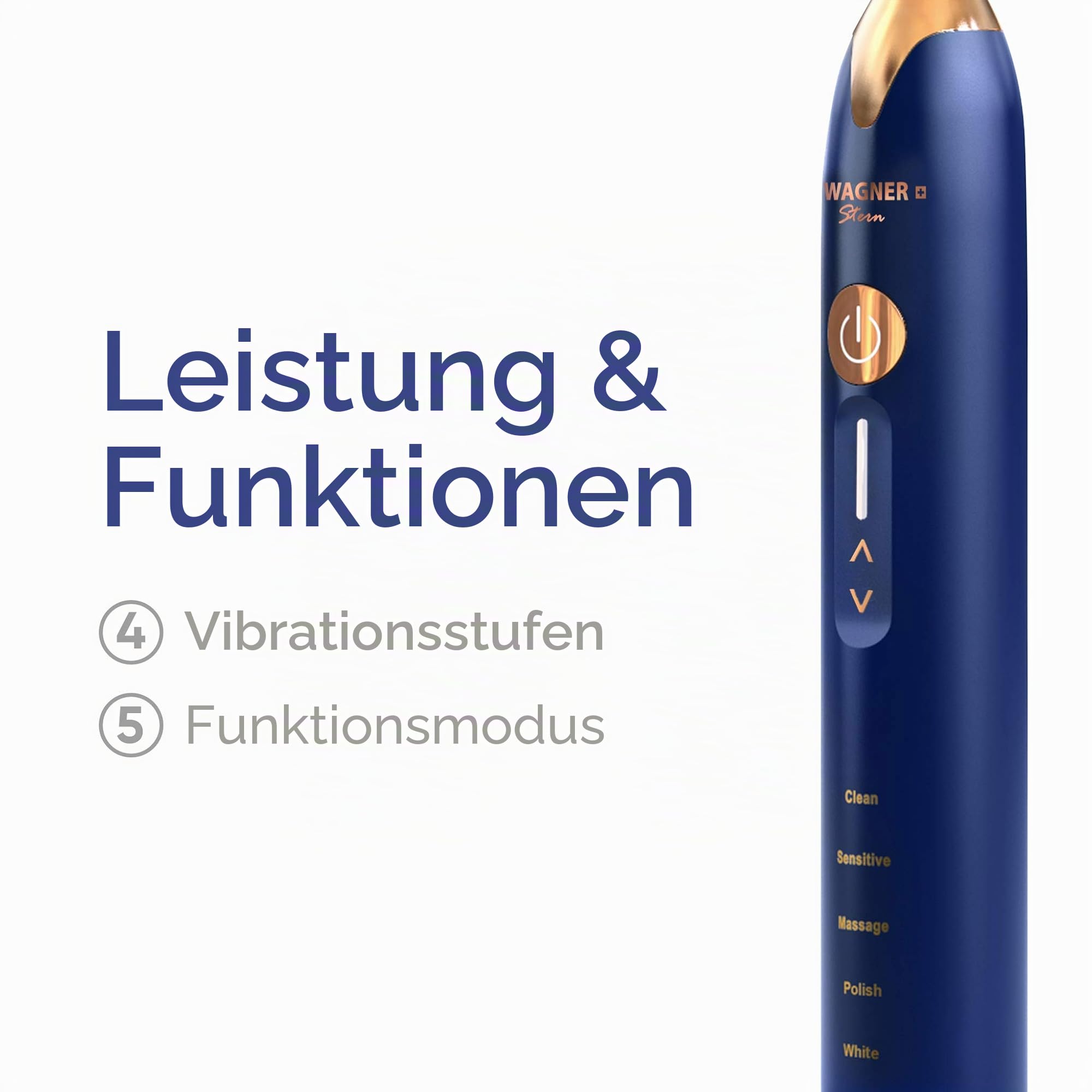 Wagner Stern. Duette Series 2 Elektrische Zahnbürsten mit Drucksensor 5 Putzmodi und 4 Intensitätsstufen 10 Dupont-Borsten 2 Premium Reiseetuis (Rosa/Blau)