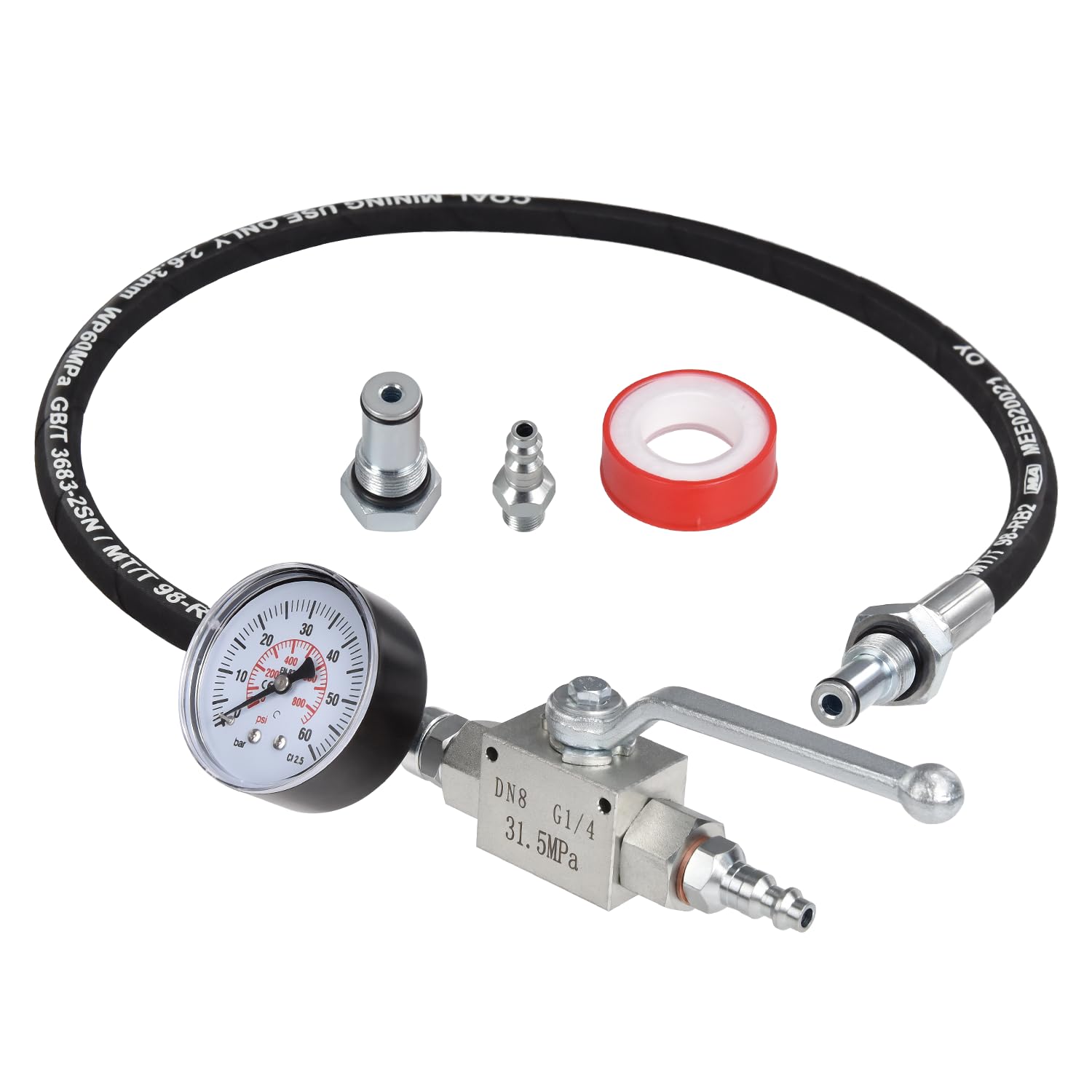 High Pressure Oil System IPR Air Test Tool Special Kit Compatible with Ford 6.0L & 7.3L Powerstroke Diesel Engines, Heavy-Duty Air Test Fitting for HPOP Leak Diagnosis