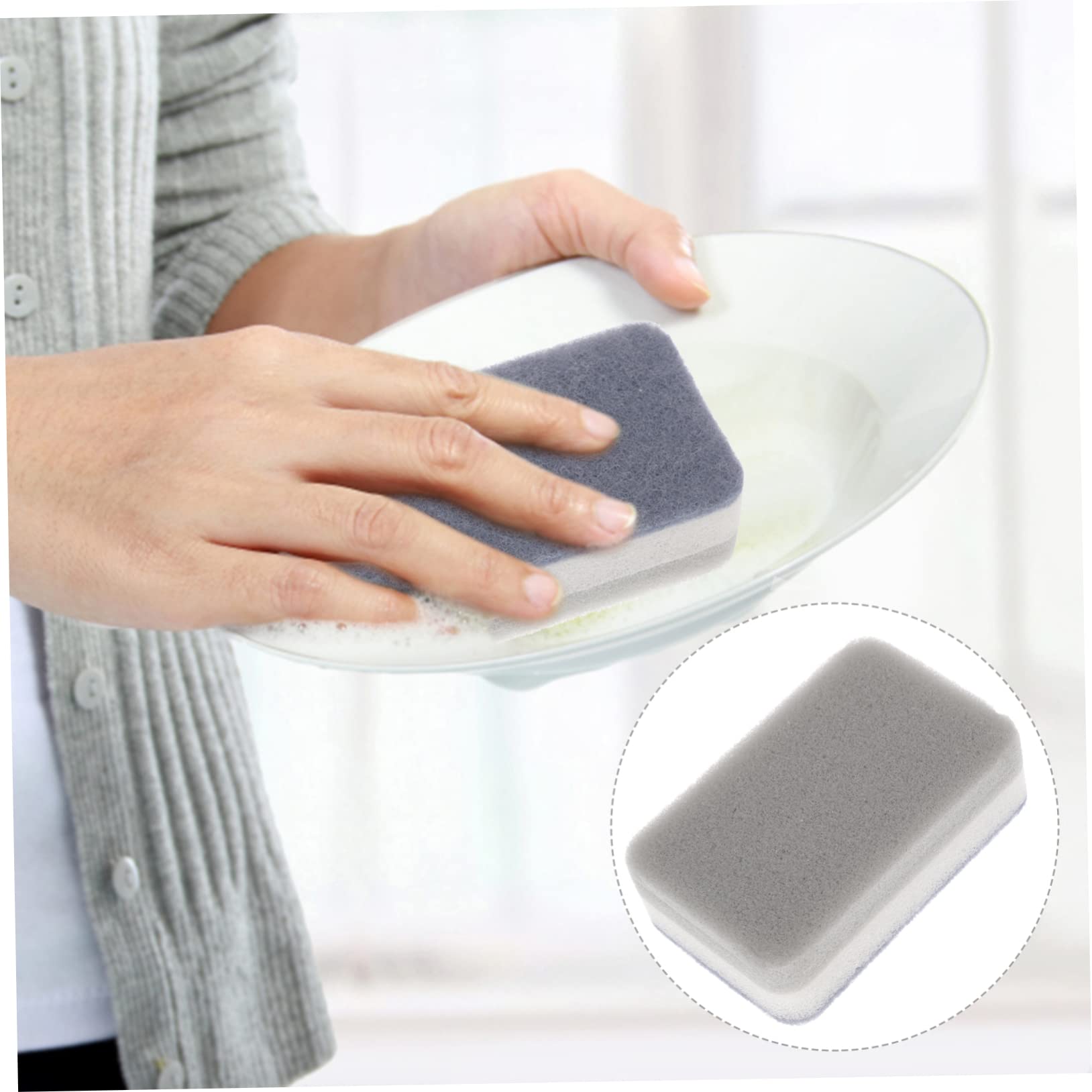 Mobestech 50pezzi Spugne Abrasive Per Lavaggio Piatti e Strofinatura Doppia Faccia Spugne Professionali Per Pulizia Cucina e Superfici Domestiche