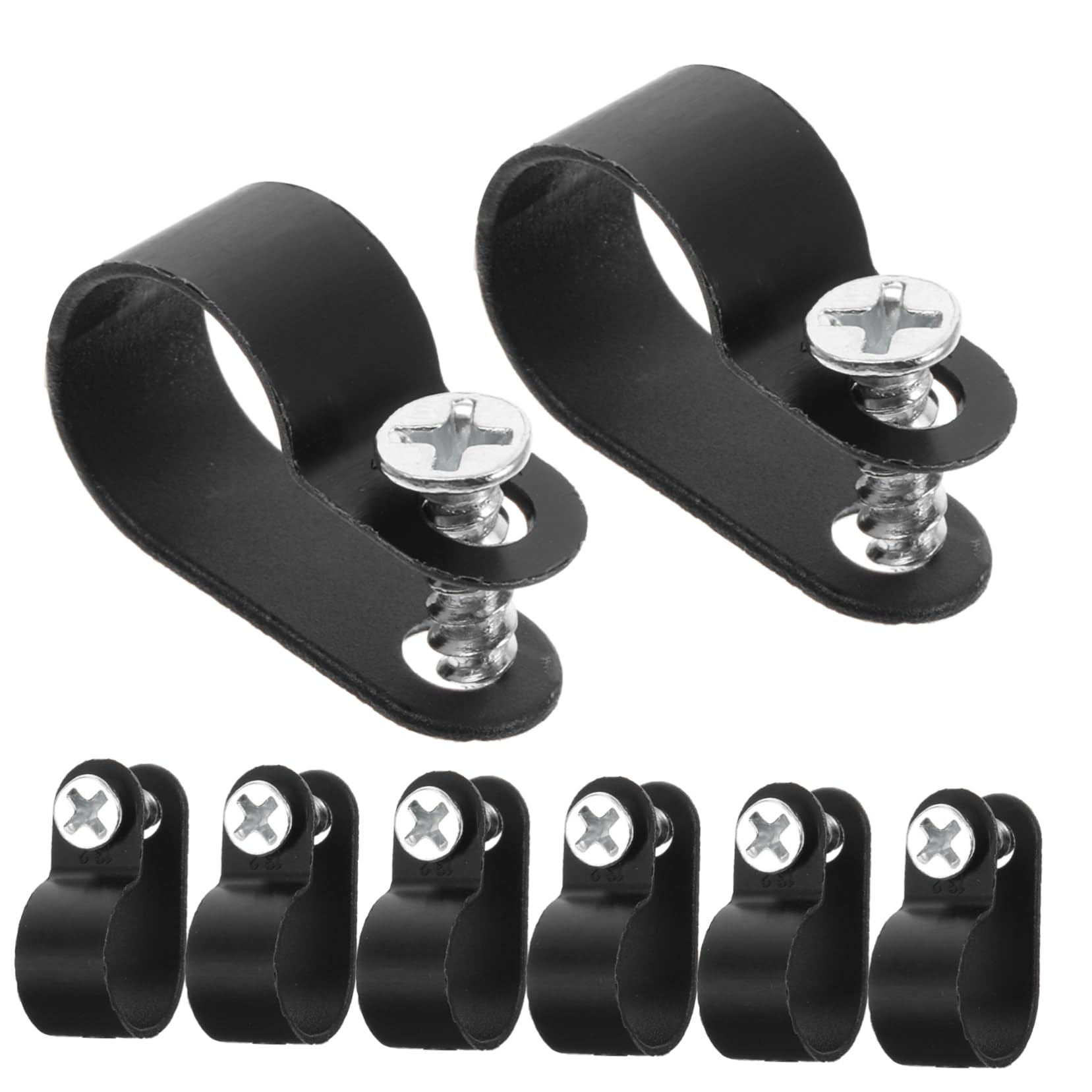 DOITOOL 100 Pack Rope Light Mounting Clips Cable Wire Clamps Screws Steel Cable Clamp for String Lights Wire for String Light