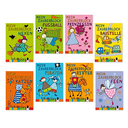 Lutz Mauder 8 Zauberblöckchen im Set (A8 -7,5x5,2cm) - 8 Motive - SUKUDESIGN Cover