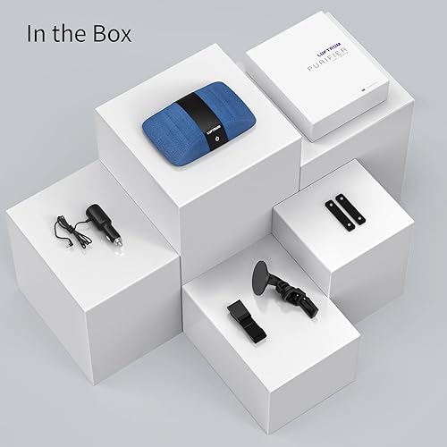 Miniatura 8 de Purificador de aire para automóvil con filtro HEPA verdadero H13 purificador de aire portátil para automóviles para humos de escape, COV, humo,