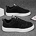Men's Big Size Skateboarding-Inspired Lace-Up Casual Sports Shoes - Fashionable Daily & Outdoor Wear (14,Black)