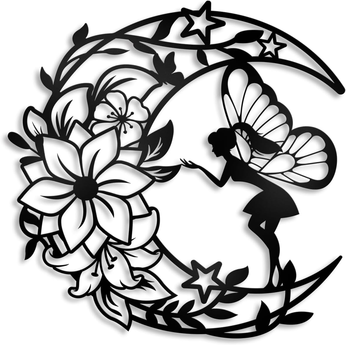 Pigort Moon Metal Wall Decoration Boho Moon Wall Home Decor