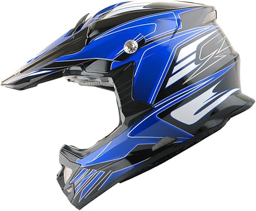 1Storm Casco de motocross adulto ATV Dirt Bike BMX Downhill Mountain Casco Track Style H819-5