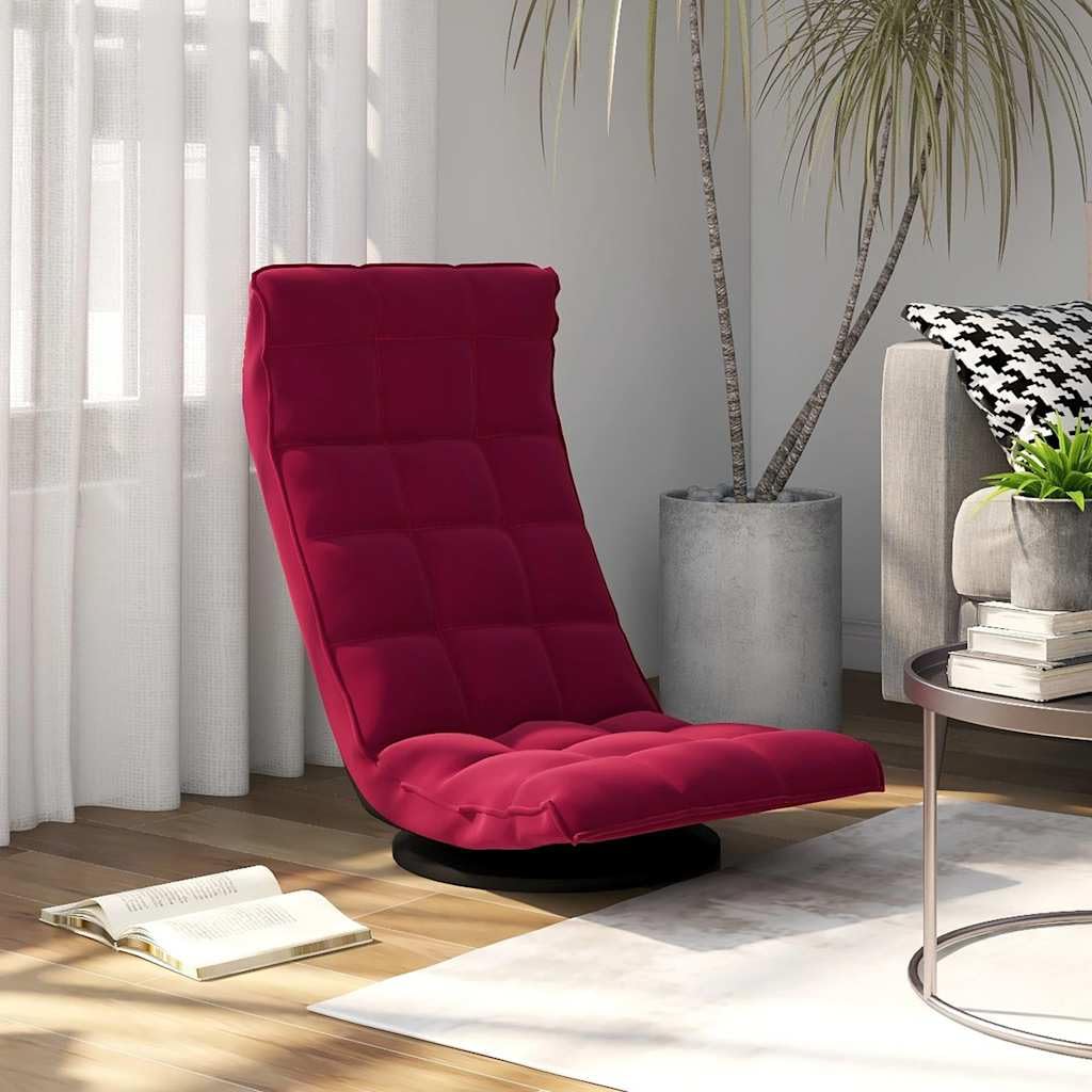 Chaise de sol pivotante réglable 5 angles avec coussin de lecture