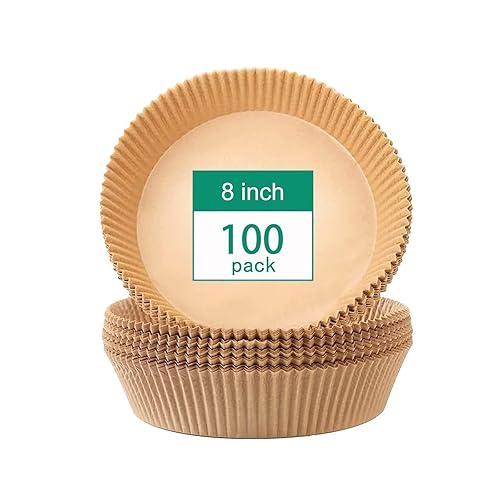 100Pcs Disposable Air Fryer Liners,Non-Stick,Heavy Duty Unbleached Liners for Airfryer