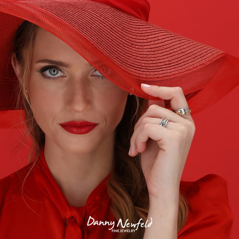 Miniatura 2 de Paz Creations - Anillo giratorio de plata de ley 925 para mujer, estilo bohemio, con banda resistente, joyería artesanal hecha a mano, lista