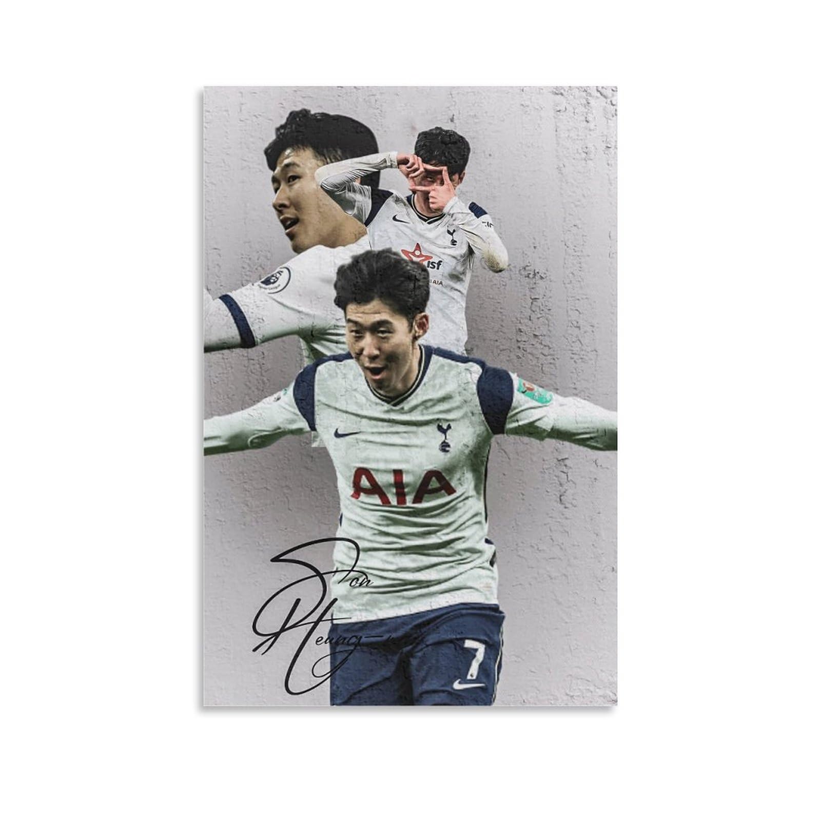 ZUREGO Football Player Heung-Min Son Poster Canvas Art Poster And Wall Art Picture Print Modern Family Bedroom Decor Office Posters. Unframe-style, 16x24inch(40x60cm)