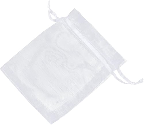 Miniatura 3 de ReNext - Bolsas de organza con cordón (blanco)