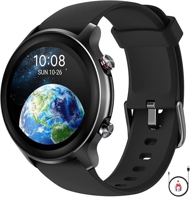 Loddery Smart Watch for Men, Fitness Tracker with 24/7 Heart Rate, Blood Oxygen, Sleep Monitor, Stress Monitor, 1.3" Touch Screen 5ATM Waterproof Smartwatch, Step Counter Watch for iOS Android