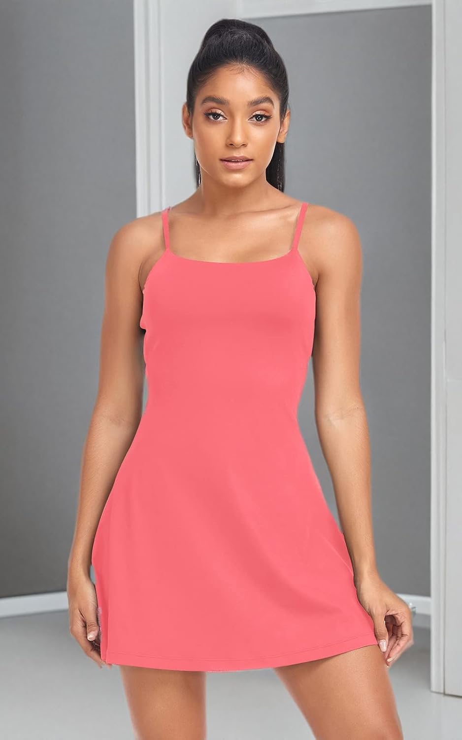 Womens Tennis Dress, with Adjustable Straps & Built-in Bra Athletic Golf Dresses for Women Workout Exercise