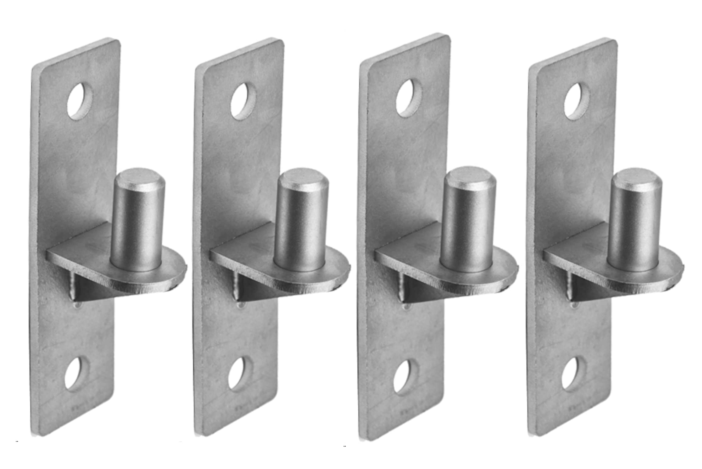 Wall Mount Flat Back Gate Hinges, 4 Pack Outdoor Chain Link Fence Hinges, Heavy Duty Stainless Steel Wall Plate, Wood Fence Link With 5/8 Pin (Screws Not Included)