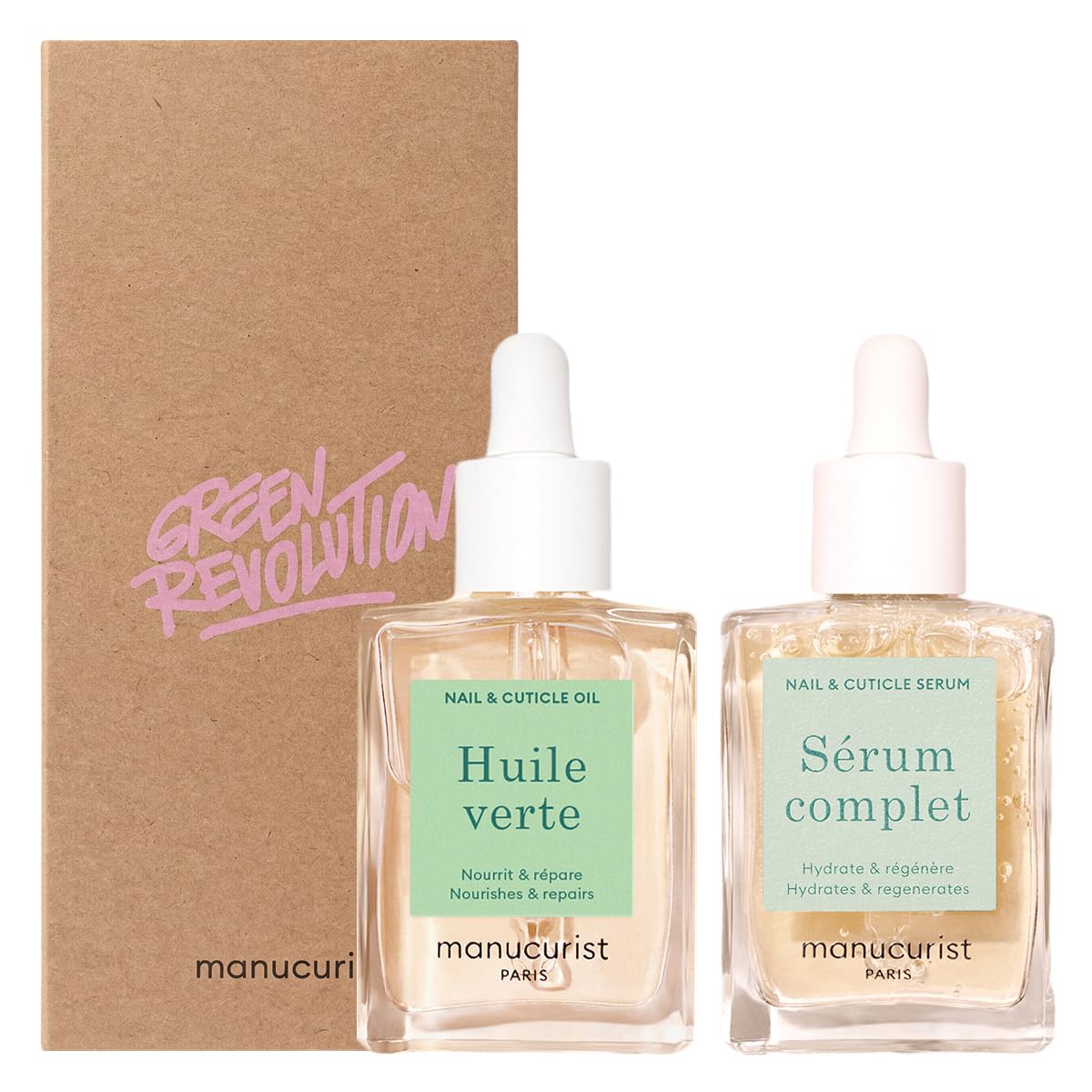 Manucurist Rescue Kit - Nail Care Kit - Nail Repair for Damaged Nails :1 Strengthening Base Coat, 1 Night Mask for Nails, 1 Nail Cuticle Oil - Nail Strengthener - Gifts for Women - Gift