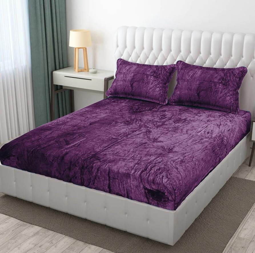 Velvet Warm Winter Bedsheets - King Size -1