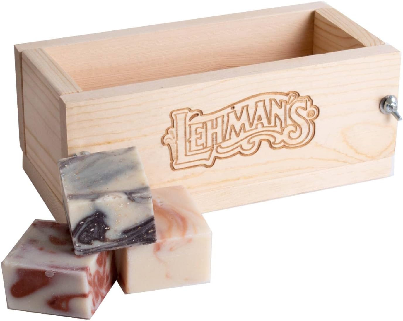 Lehman's Bar Soap Loaf Mold, 2 Pound, Stackable Durable Wood, Easily Disassemble to Cut Bars, Cold Process Insulating