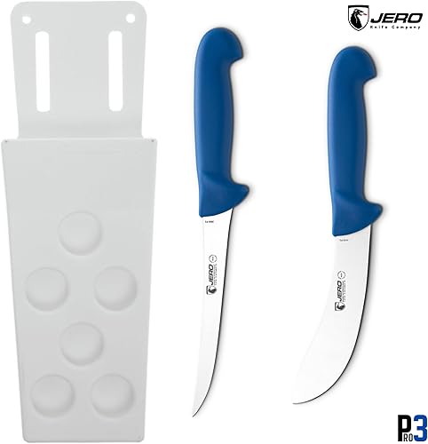 Miniatura 2 de Jero P3 - Combo de procesamiento de carne - Vaina, cuchillo deshuesador y cuchillo para desollar - Cuchillos fabricados en Portugal - Cuchillos de