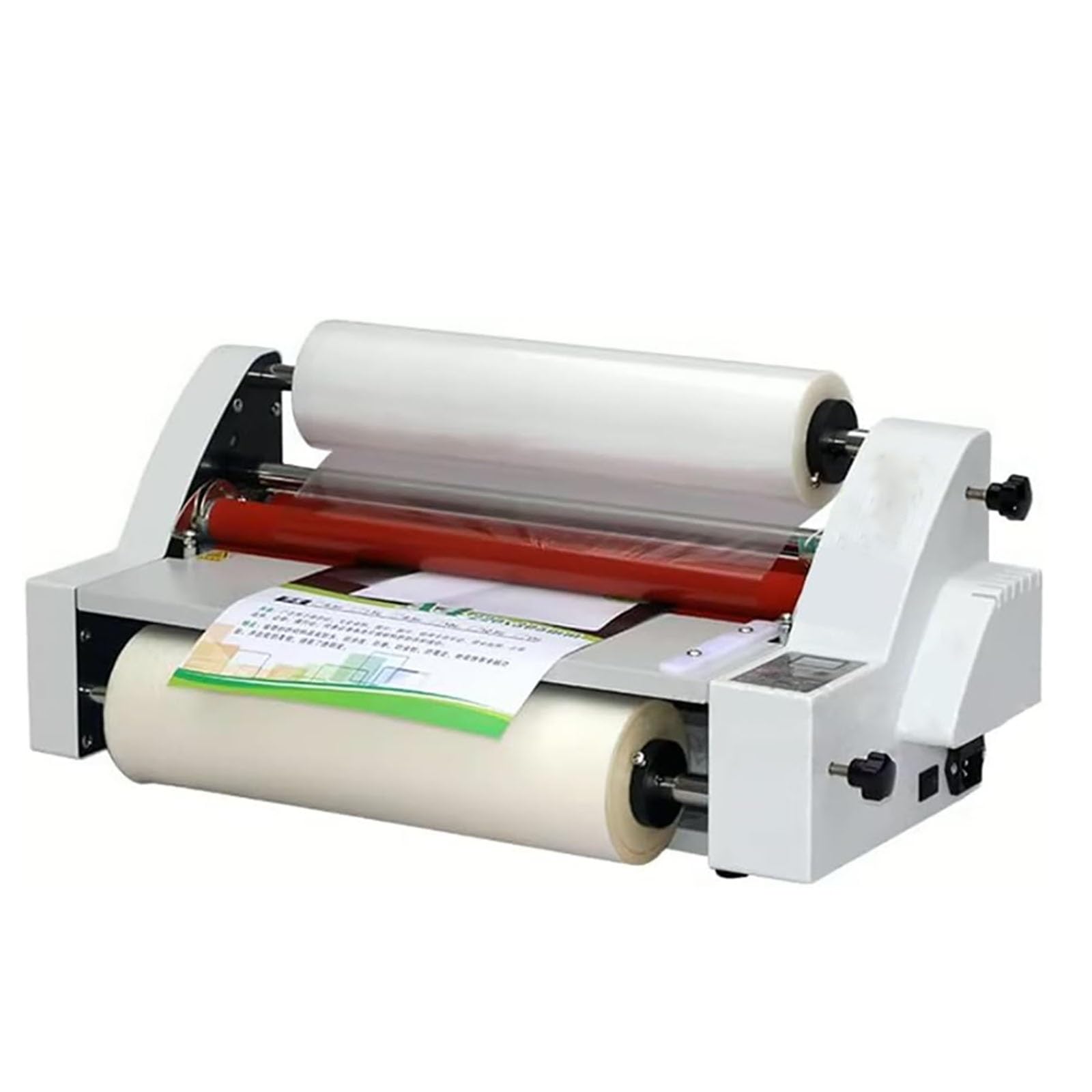 Laminator folii na zimno i gorąco do papieru, kartonu, forniru, folii PCV, wyświetlacz cyfrowy, laminarka jednostronna i dwustronna
