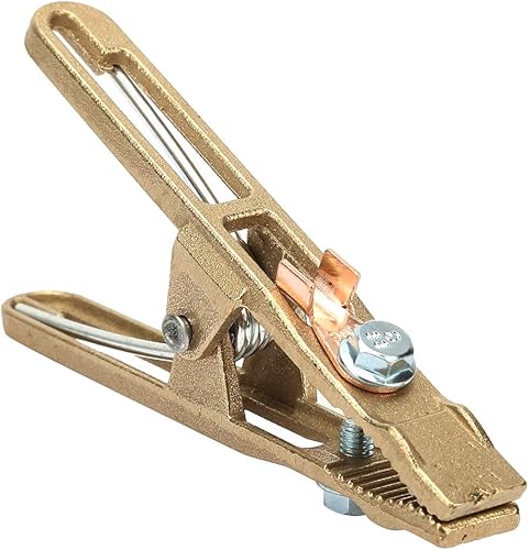 Miniatura 5 de Abrazadera de tierra de latón resistente 260A, tipo A abrazadera de tierra de soldadura para máquinas de soldar, conexión segura