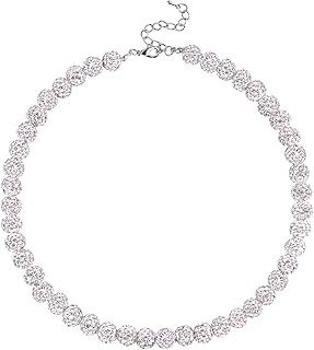 Inspired Bling Baseball Necklace For Athlete Players|Ice Collection Sparkle Pollyanna Rhinestone Beaded Baseball Necklaces...